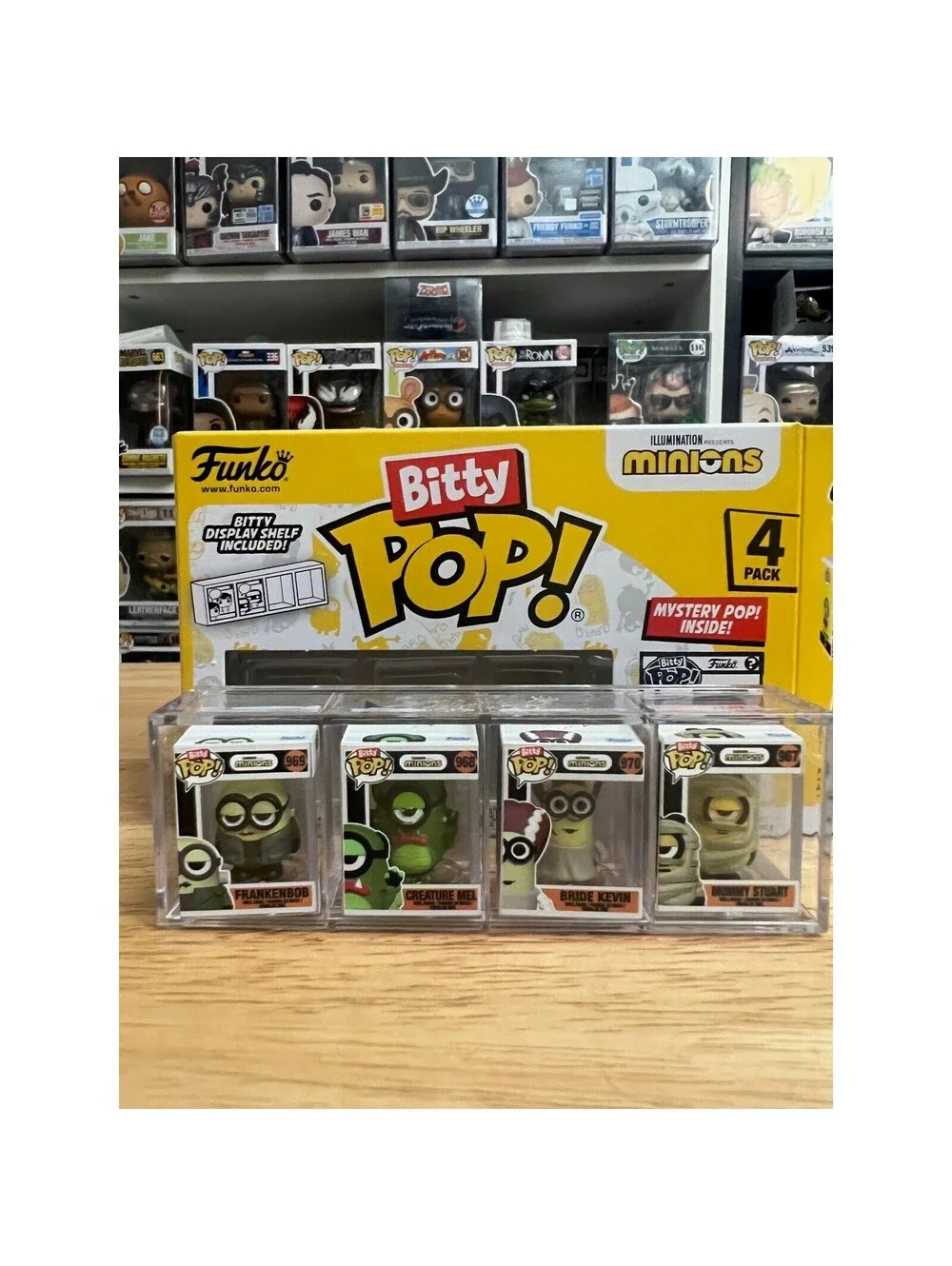FULL SET BITTY Minions as Universal Monsters 1-Inch Funko Pops Horror Halloween